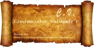 Czechmeister Valdemár névjegykártya